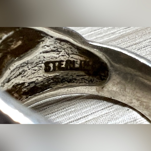 Vintage Designer Signed Kabana Sterling Silver Smooth Wave Dome Ring, Size 6.5 - Picture 8 of 11